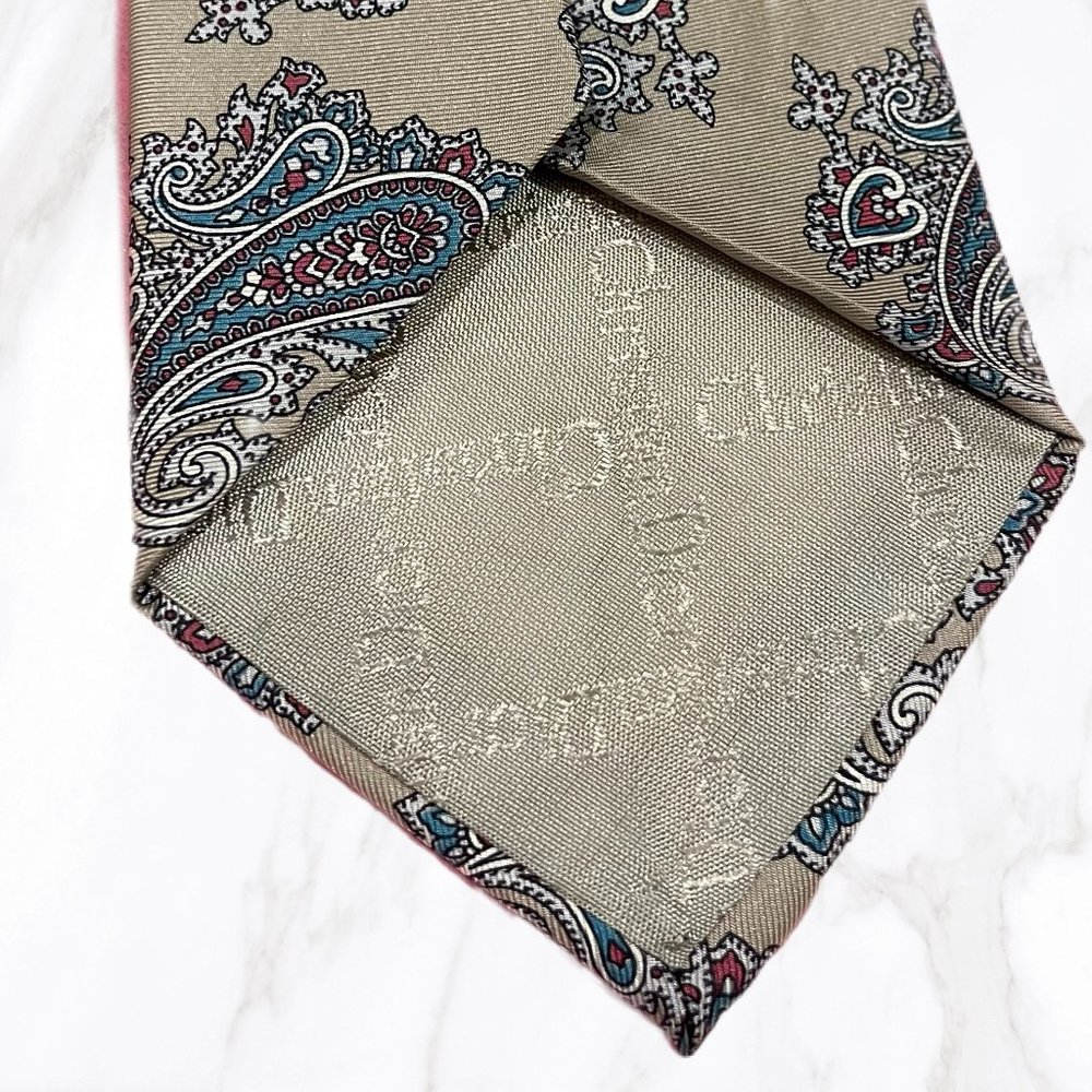 Vintage Christian Dior Men's Paisley 100% Silk‎ Tie, OS - Picture 3 of 4
